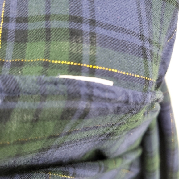 J.Crew Womens Button Up Plaid Green and Blue Long Sleeve Shirt Size S - Picture 6 of 8